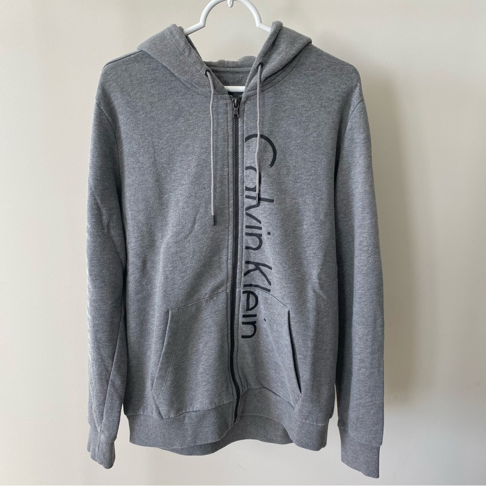 Calvin Klein Gray Zip Up Hoodie
